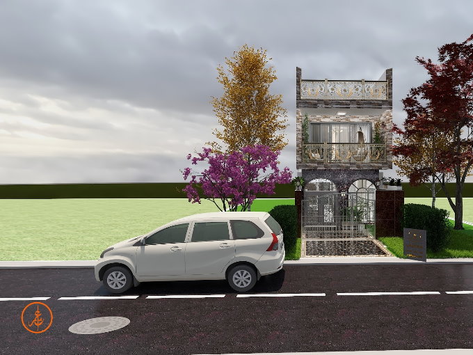 تصميم منزل 80 متر - الشارع الرئيسي - الصورة المميزة